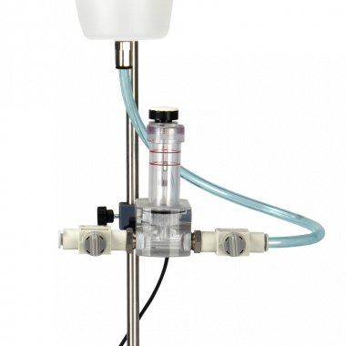 Plethysmometer Paw Volume and Oedema, water cell with transducer frontal close up