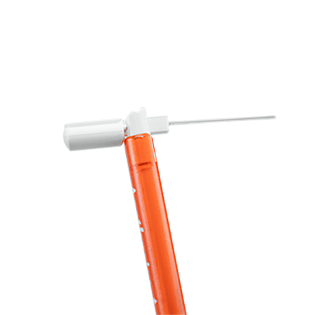 Close up of the filament which will bend when the maximum force is reached