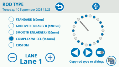 Complex Wheel on Mouse RotaRod, with stainless-steel Trip Box detail